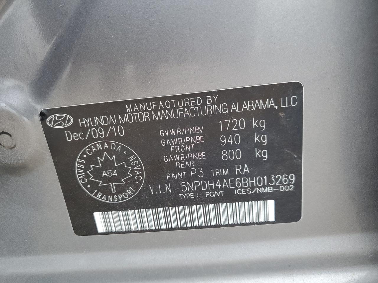 2011 HYUNDAI ELANTRA