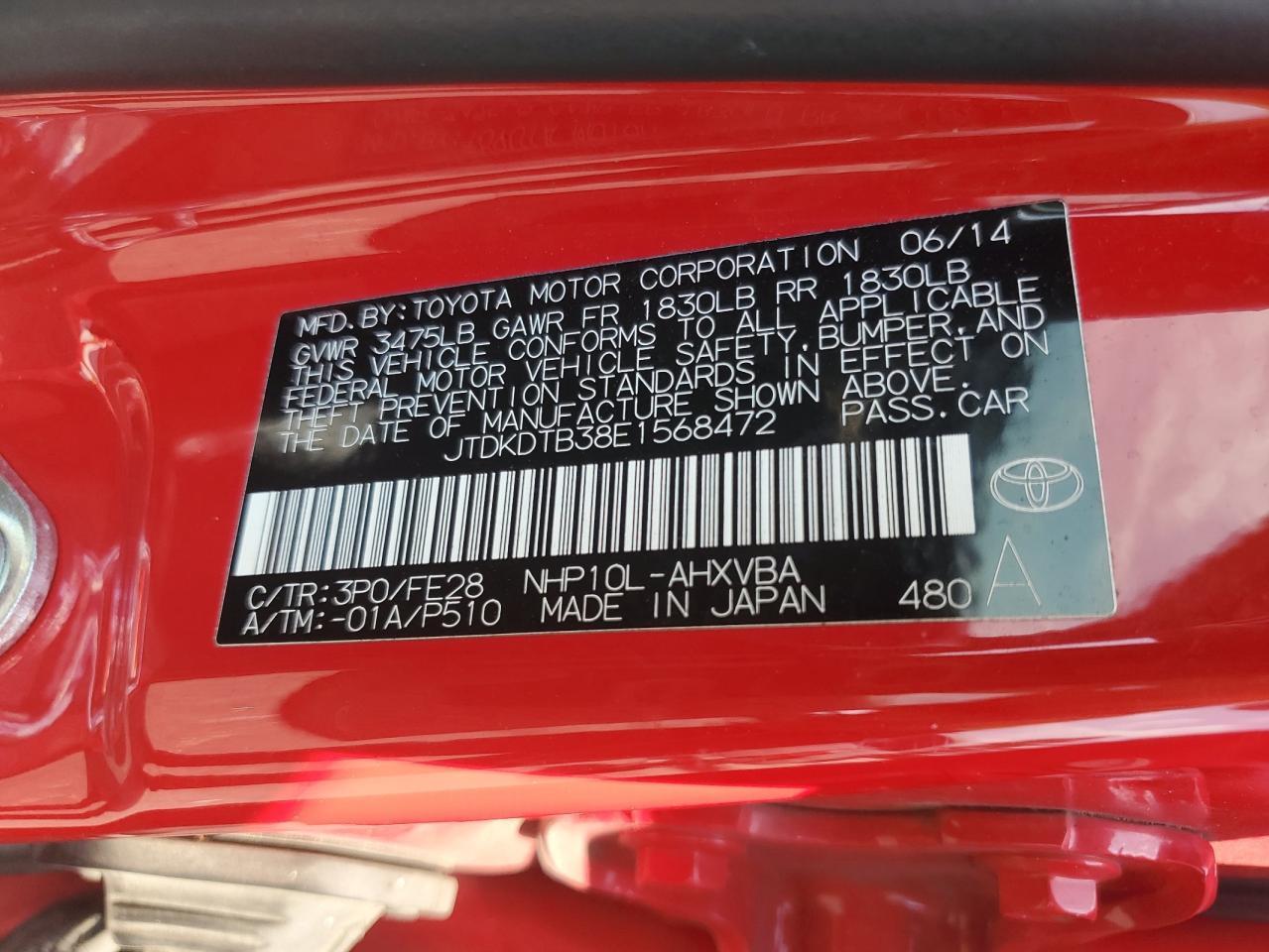 2014 TOYOTA Prius c