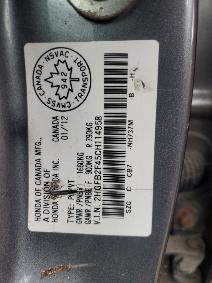 2012 HONDA CIVIC