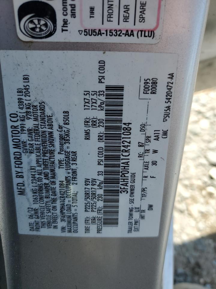 2012 FORD FUSION
