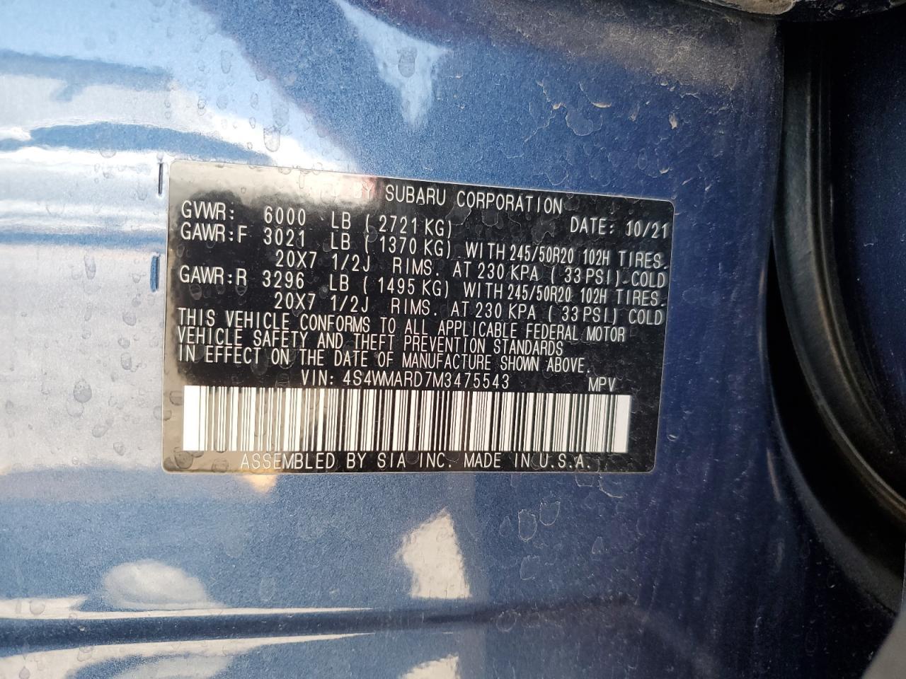 2021 SUBARU Ascent