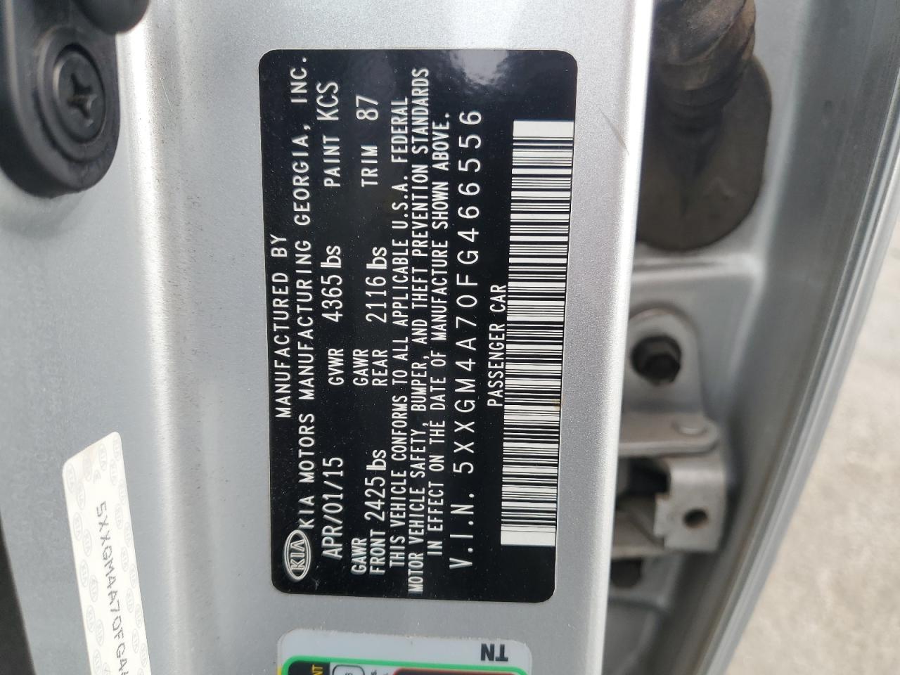 2015 KIA OPTIMA
