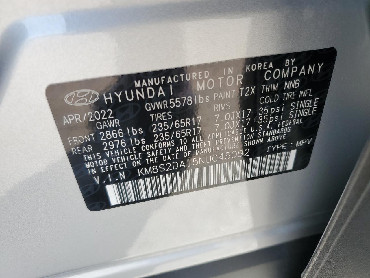 2022 HYUNDAI SANTA FE