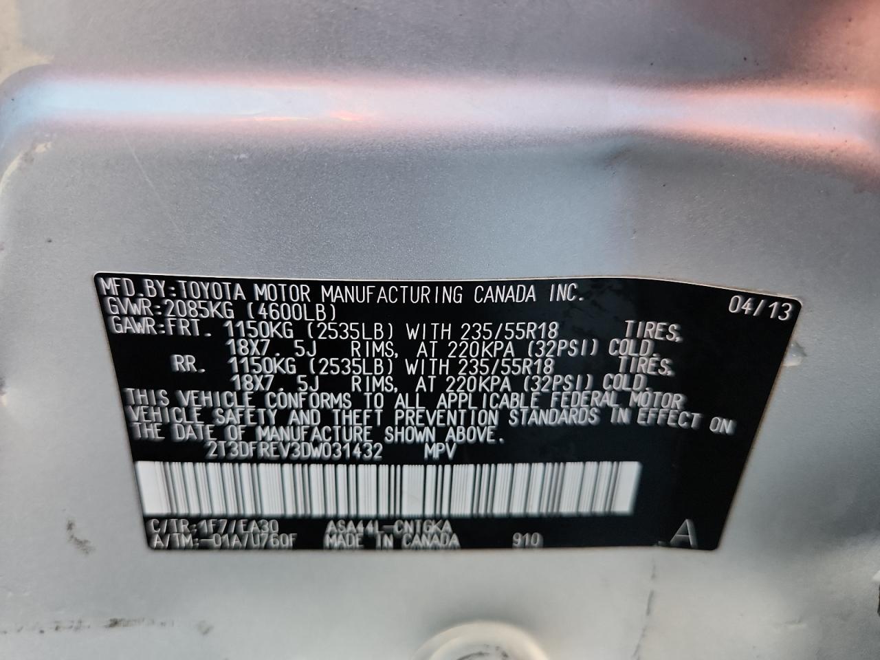 2013 TOYOTA RAV4
