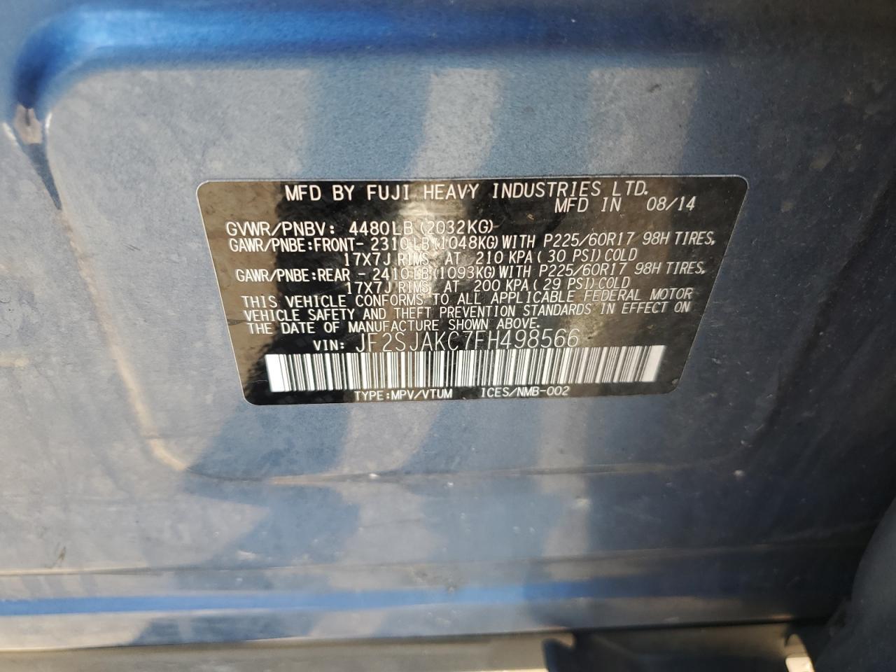 2015 SUBARU FORESTER