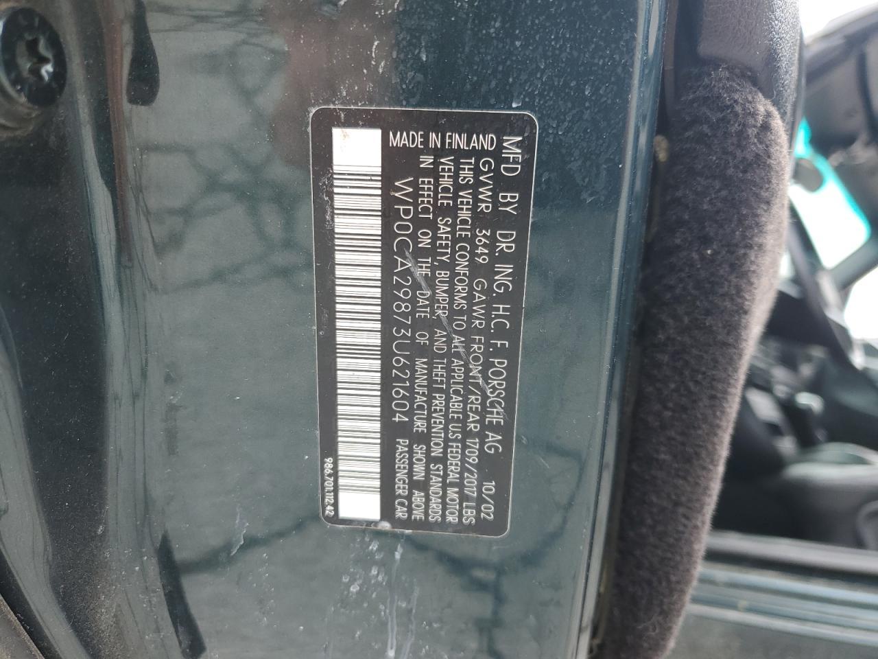 2003 PORSCHE Boxster