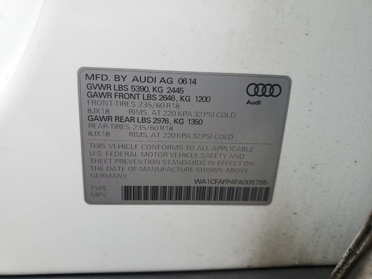 2015 AUDI Q5