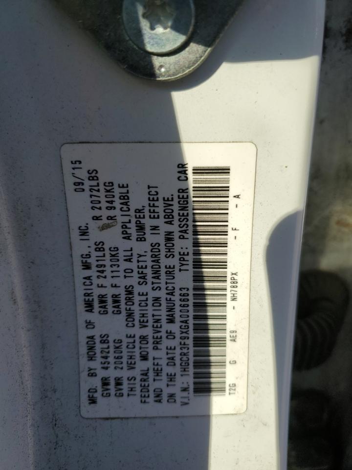 2016 HONDA ACCORD