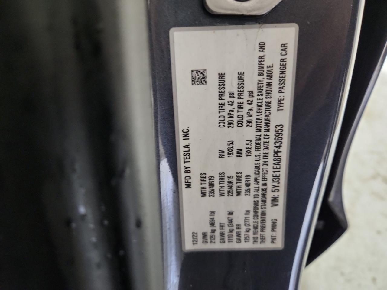 2023 TESLA MODEL 3