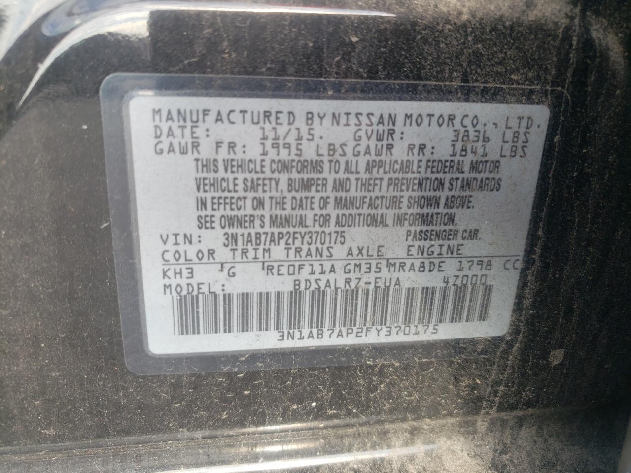 2015 NISSAN SENTRA