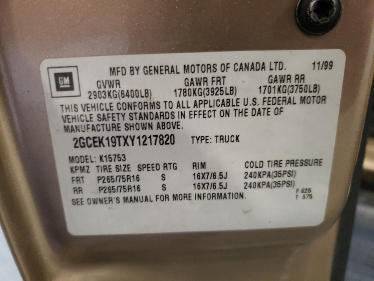 2000 CHEVROLET Silverado
