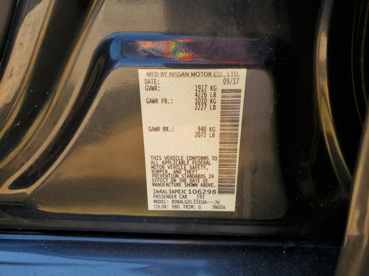 2018 NISSAN ALTIMA