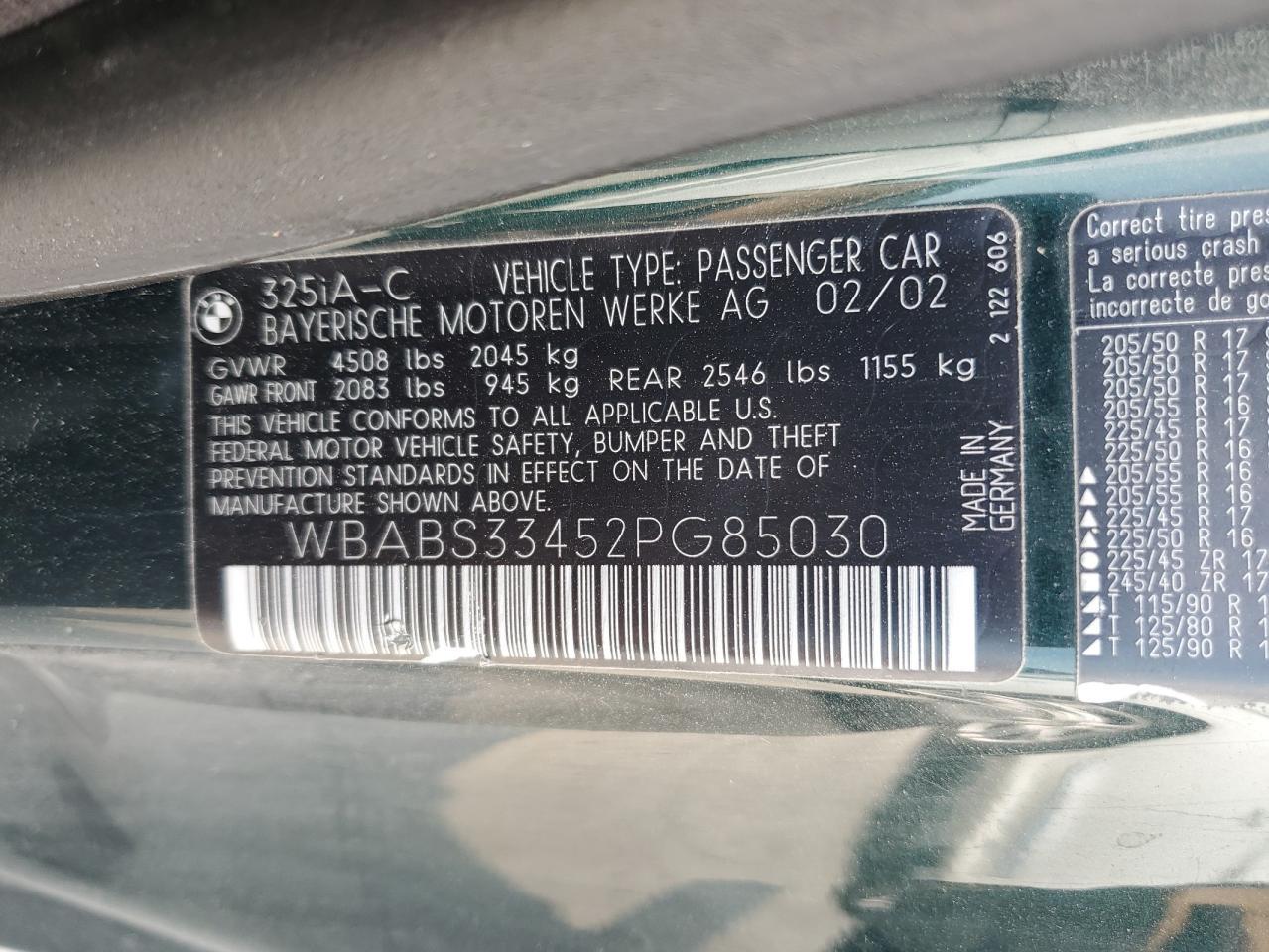 2002 BMW 3 SERIES