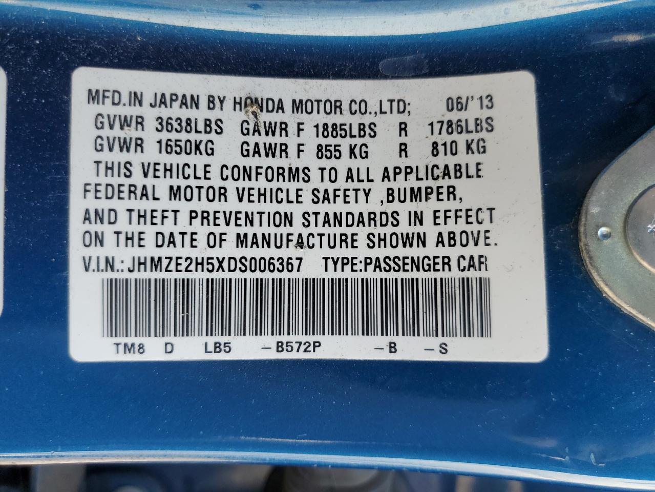 2013 HONDA Insight