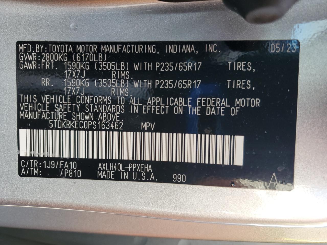 2023 TOYOTA SIENNA