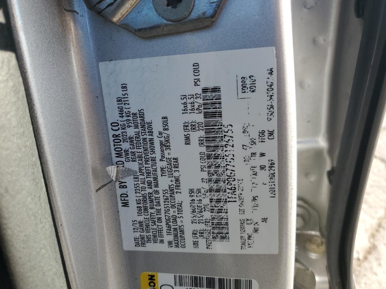 2016 FORD FUSION