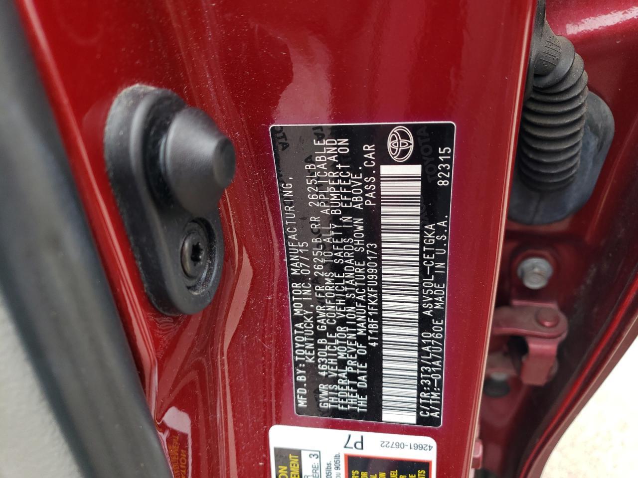 2015 TOYOTA CAMRY