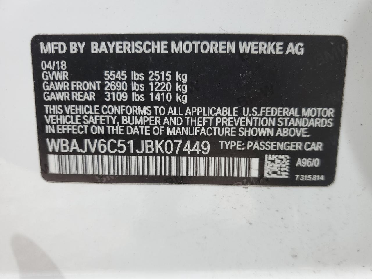 2018 BMW 6 Series