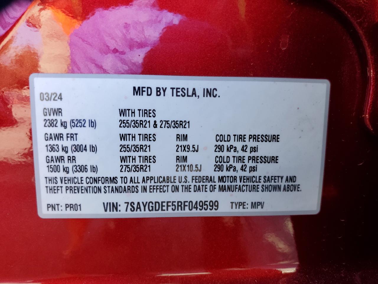 2024 TESLA MODEL Y