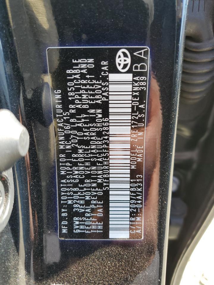 2015 TOYOTA COROLLA