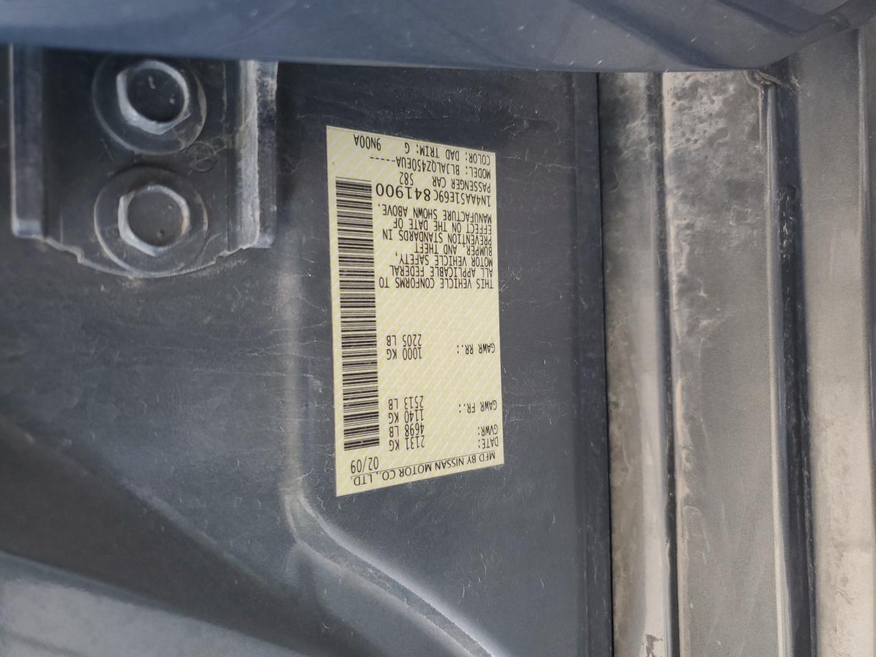 2009 NISSAN Maxima