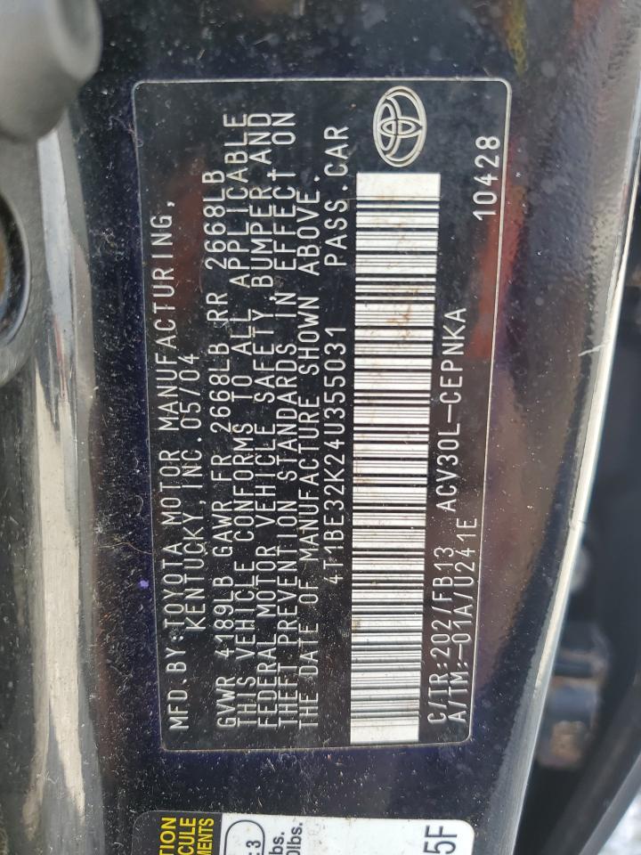 2004 TOYOTA CAMRY