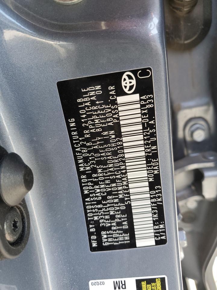 2022 TOYOTA COROLLA