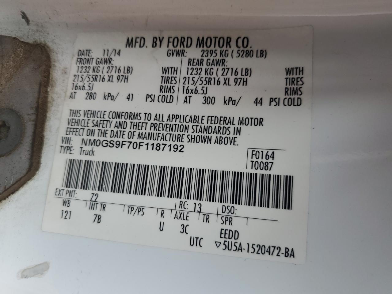 2015 FORD TRANSIT CONNECT