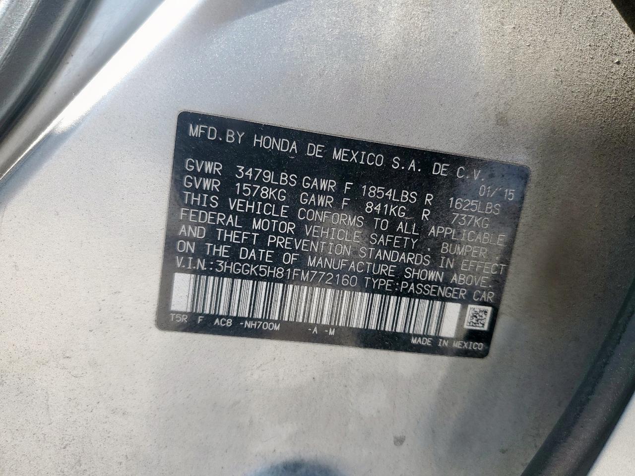 2015 HONDA FIT