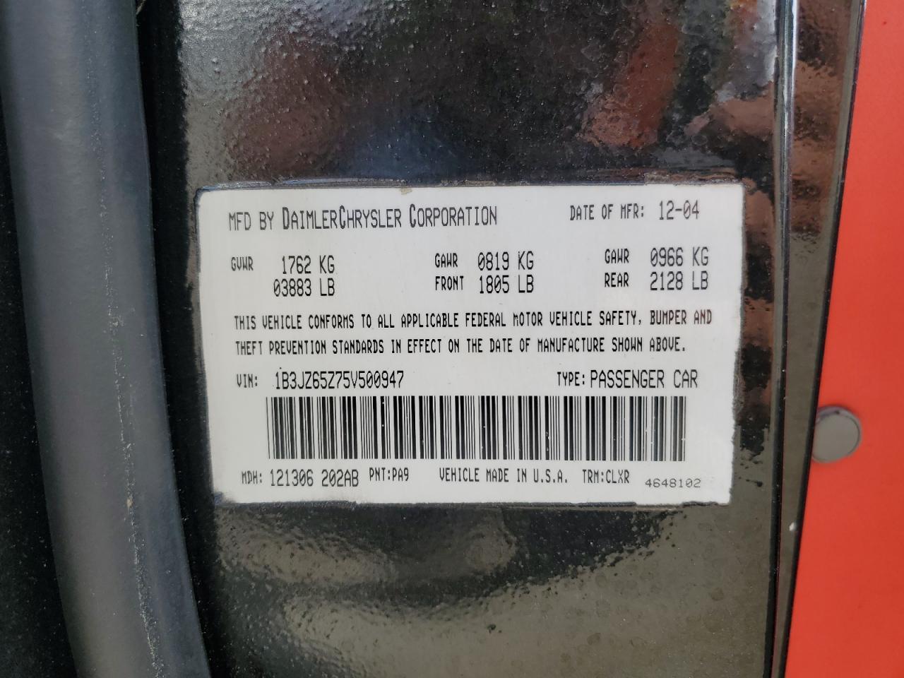 2005 DODGE Viper