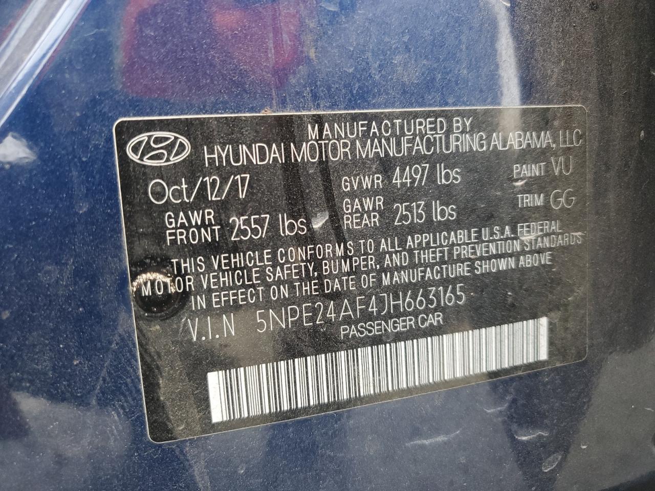 2018 HYUNDAI SONATA