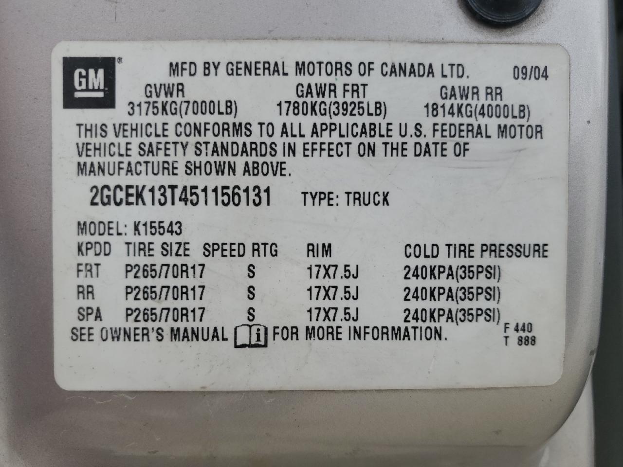2005 CHEVROLET Silverado