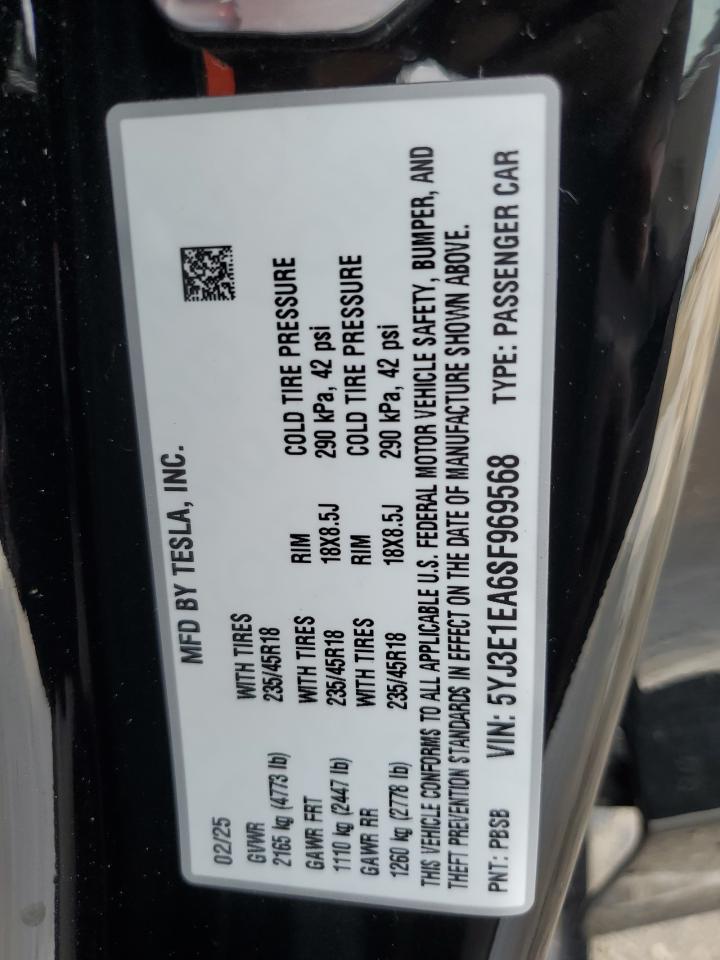 2025 TESLA MODEL 3