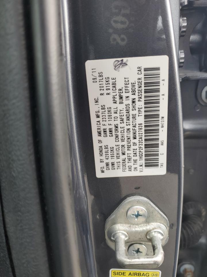 2012 HONDA ACCORD