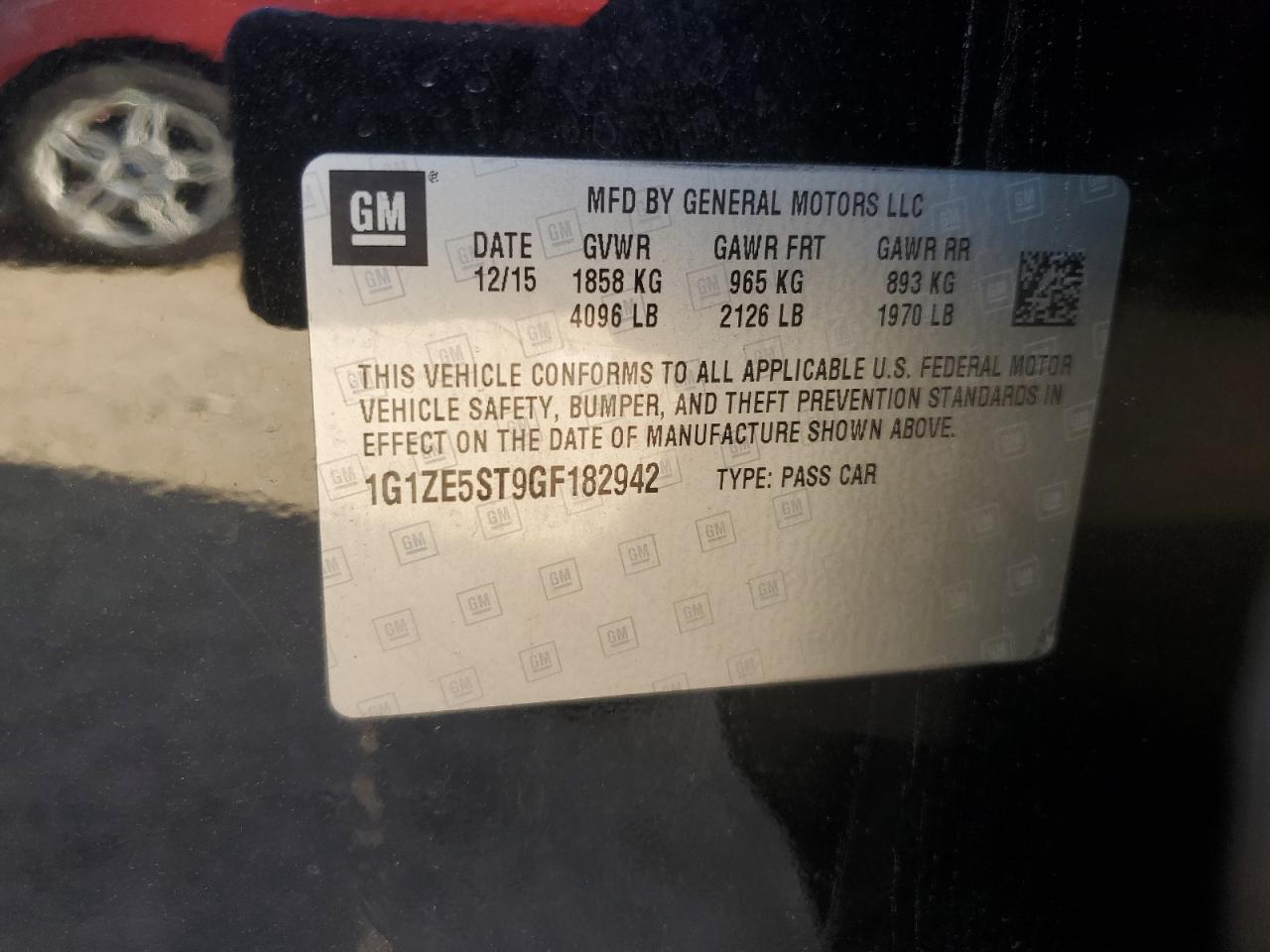 2016 CHEVROLET MALIBU