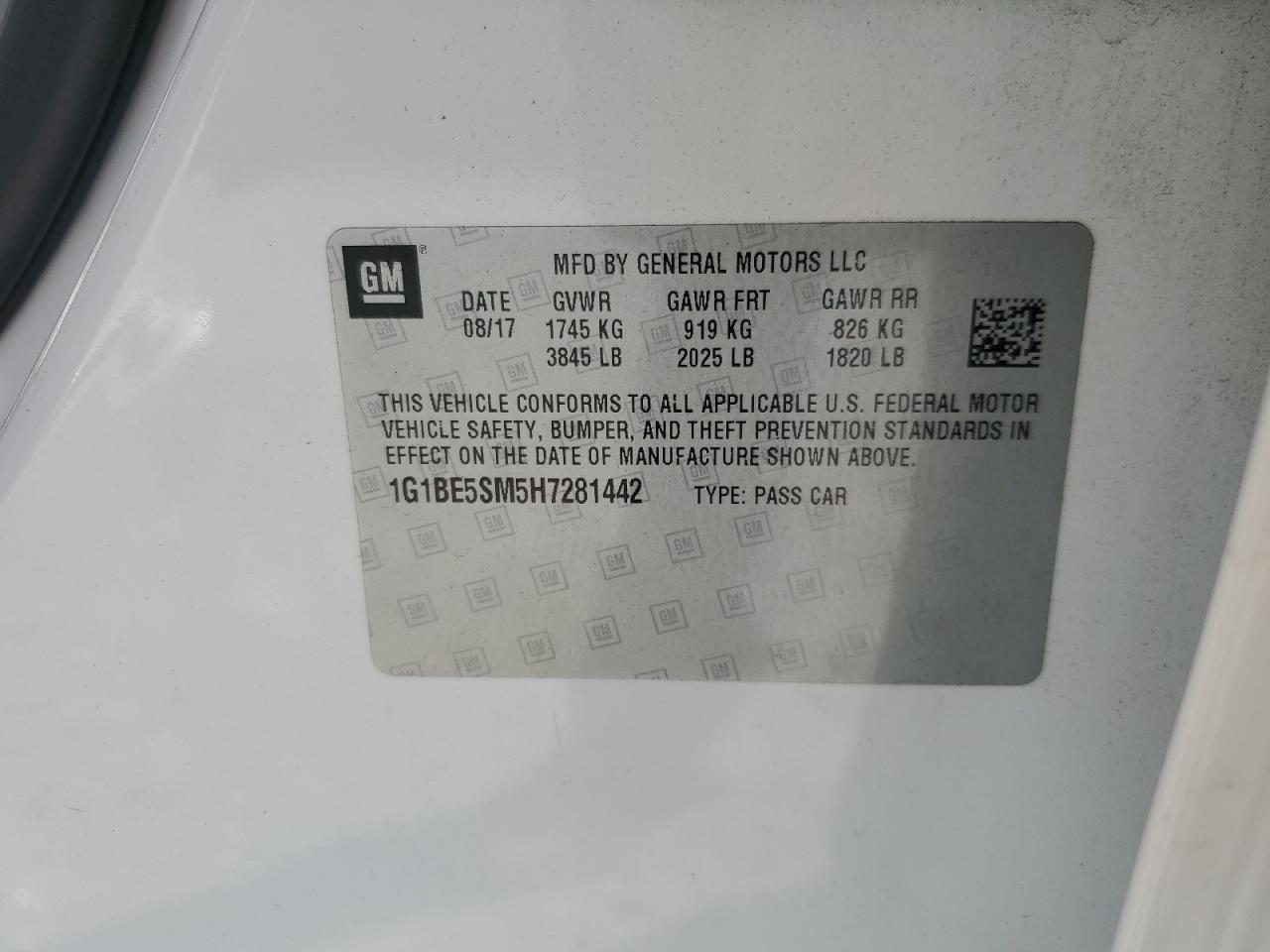 2017 CHEVROLET CRUZE