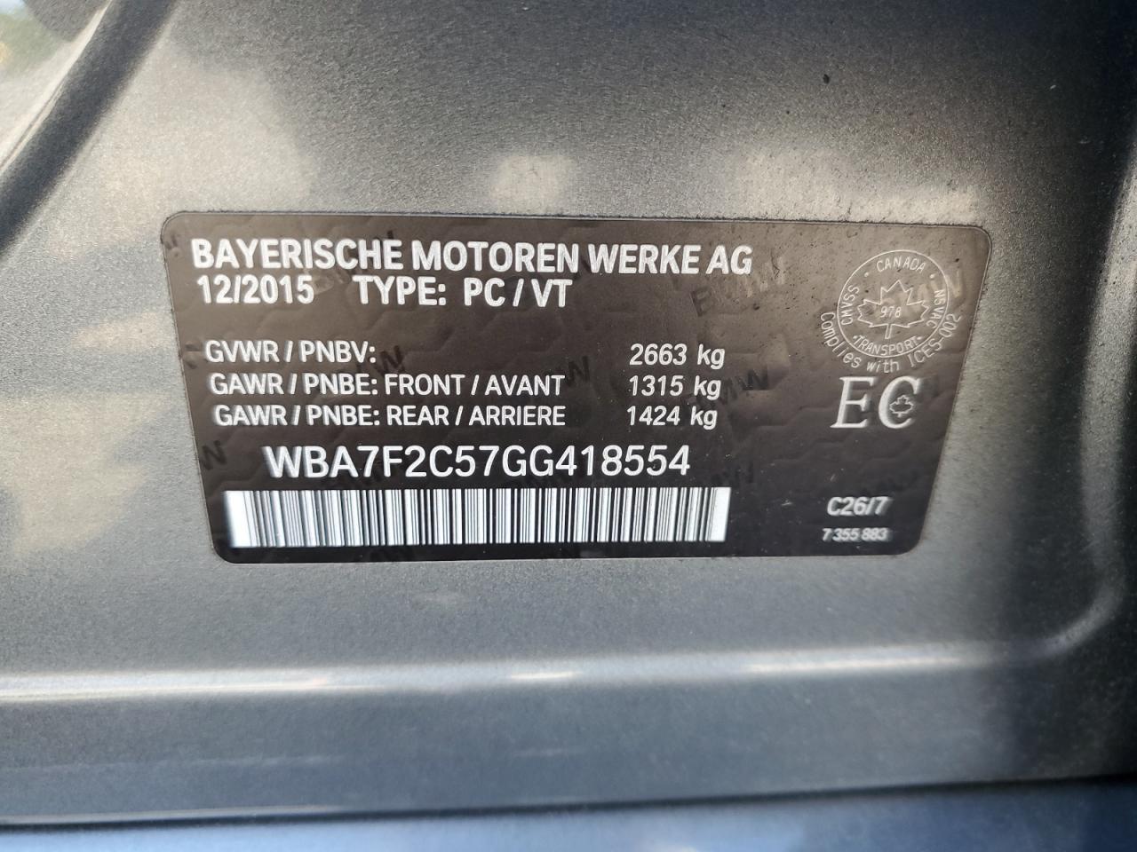 2016 BMW 7 series