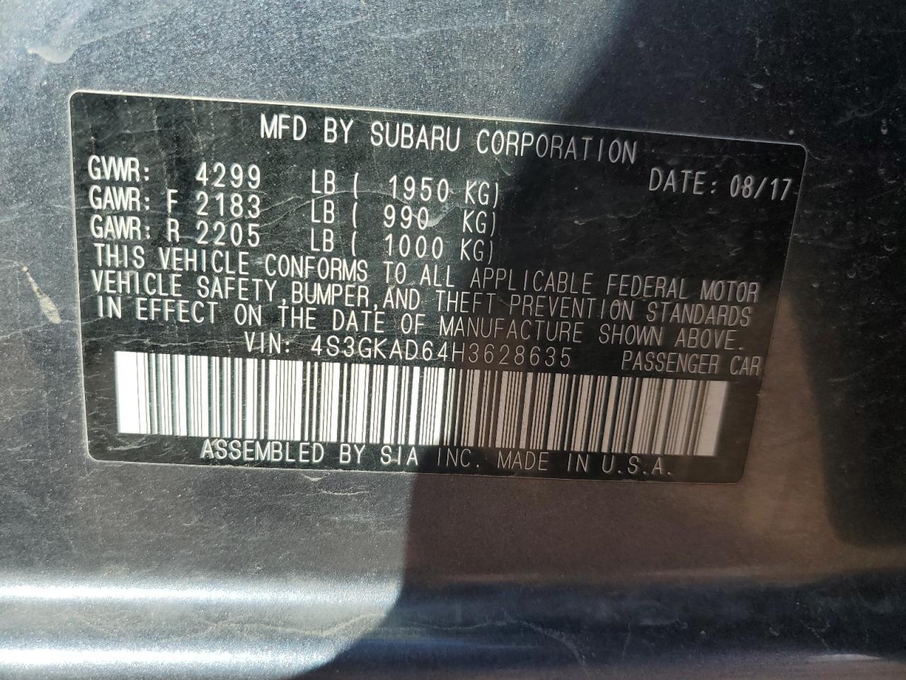 2017 SUBARU IMPREZA