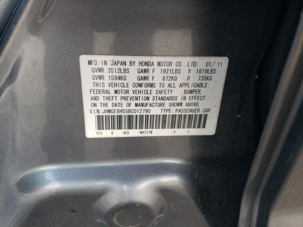 2011 HONDA FIT