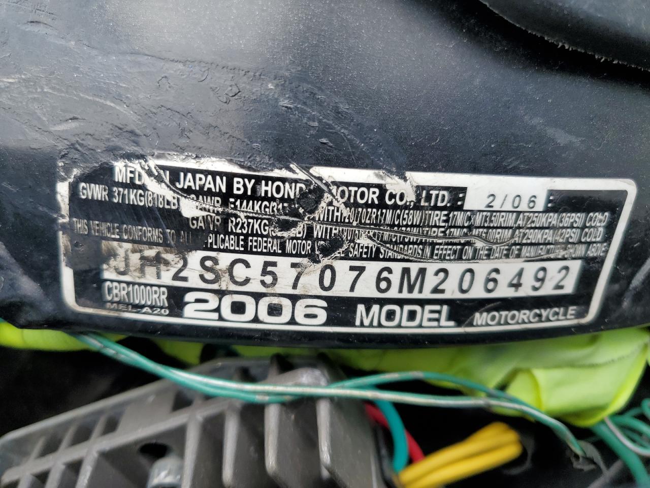2006 HONDA CBR1000