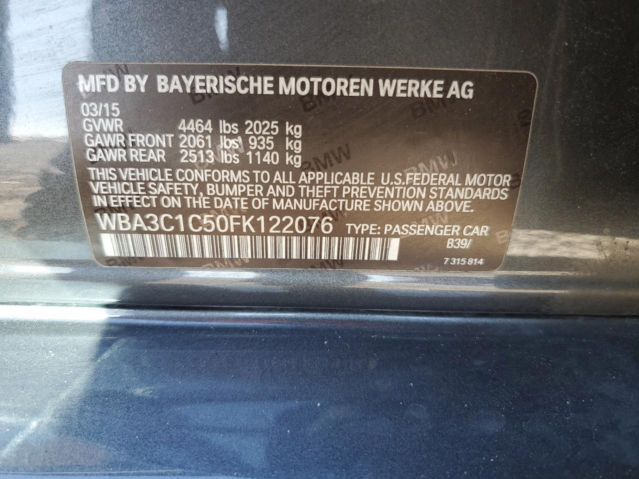 2015 BMW 3 SERIES