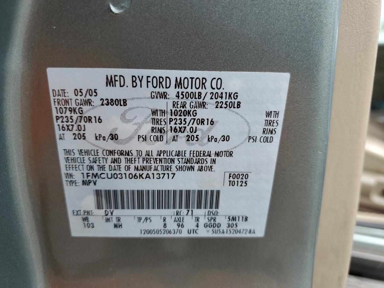 2006 FORD ESCAPE