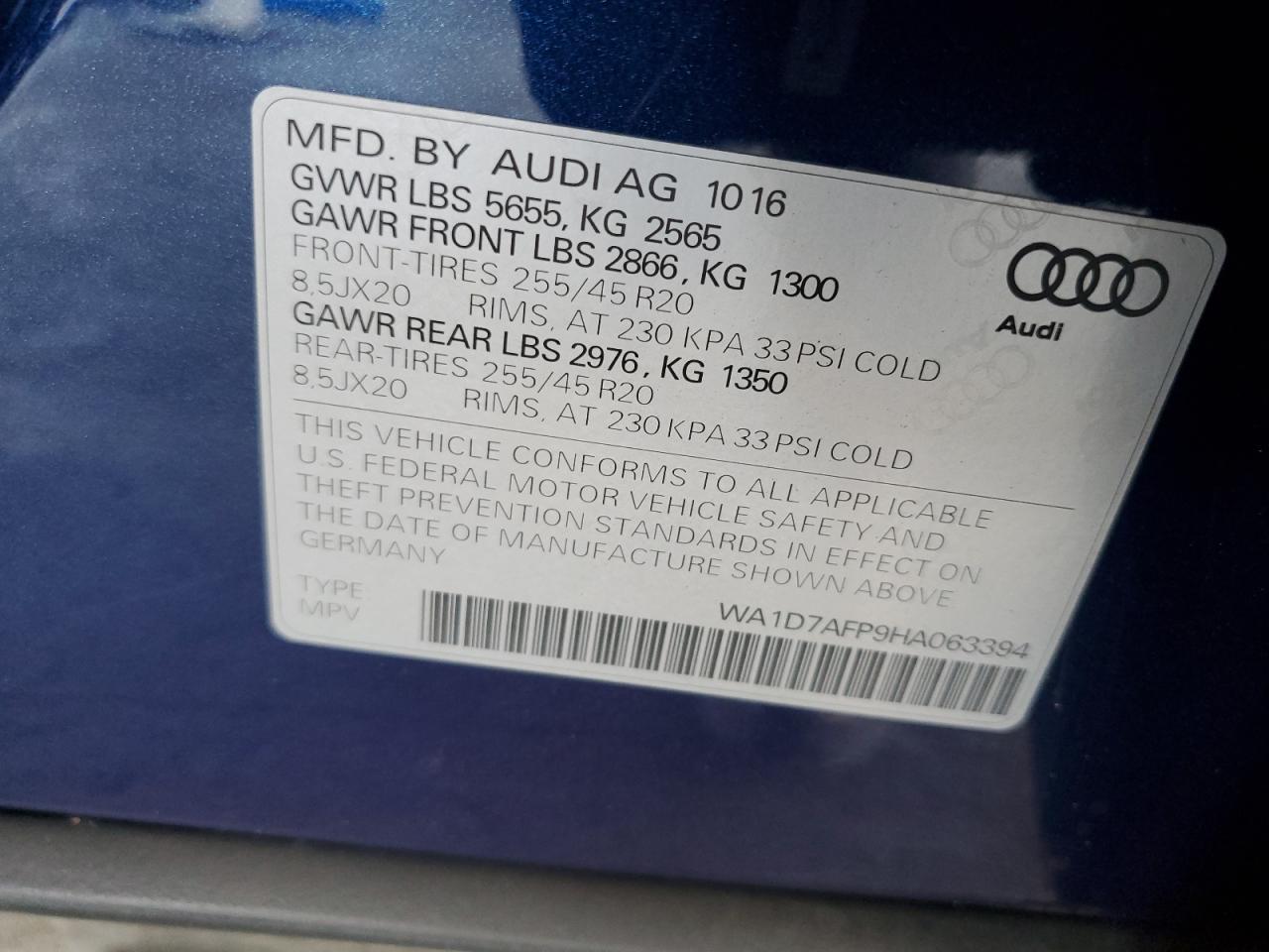 2017 AUDI Q5