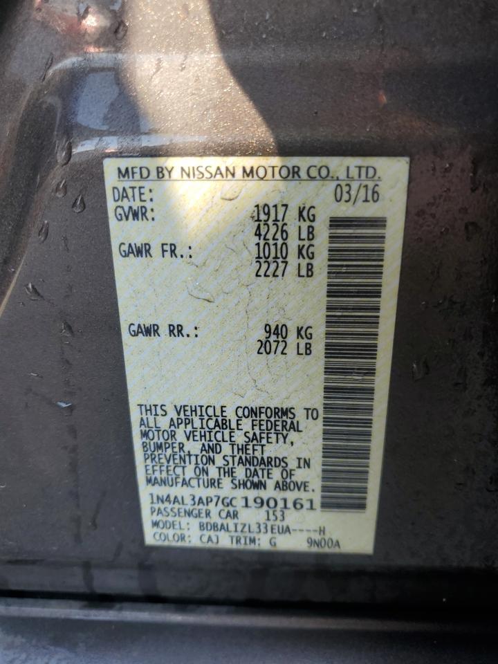 2016 NISSAN ALTIMA