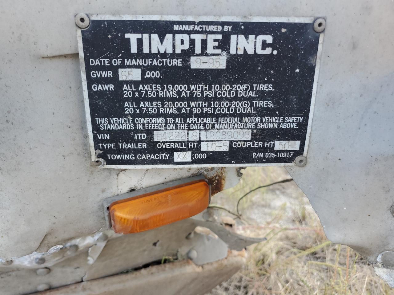 1996 TIMPTE Grain Trailer