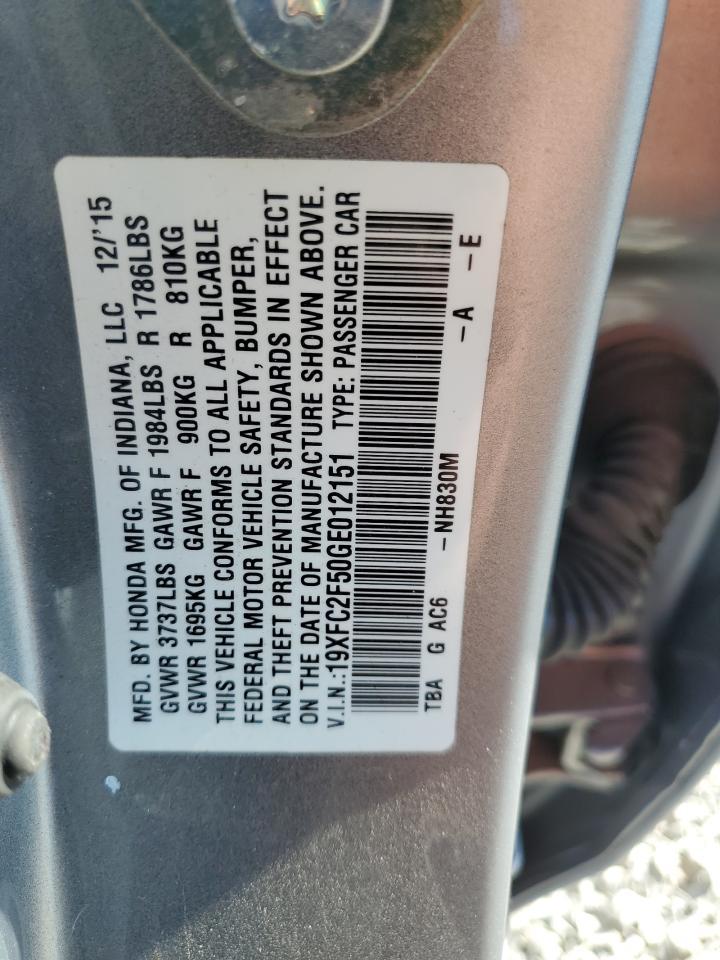 2016 HONDA CIVIC