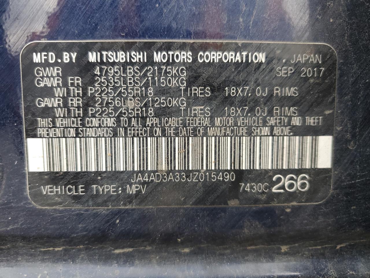 2018 MITSUBISHI outlander
