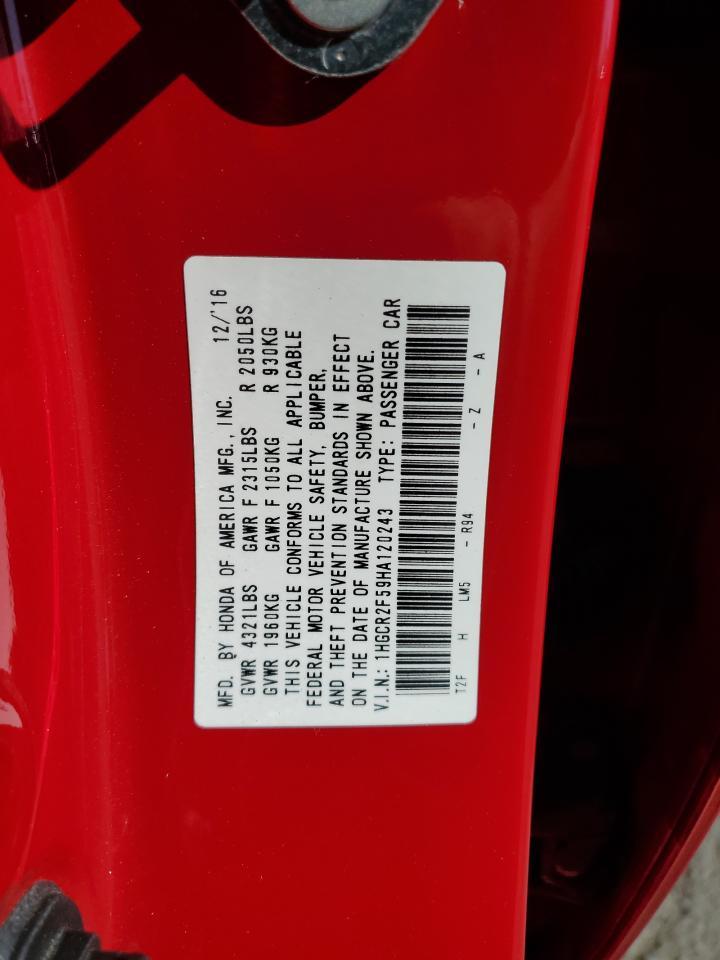 2017 HONDA ACCORD