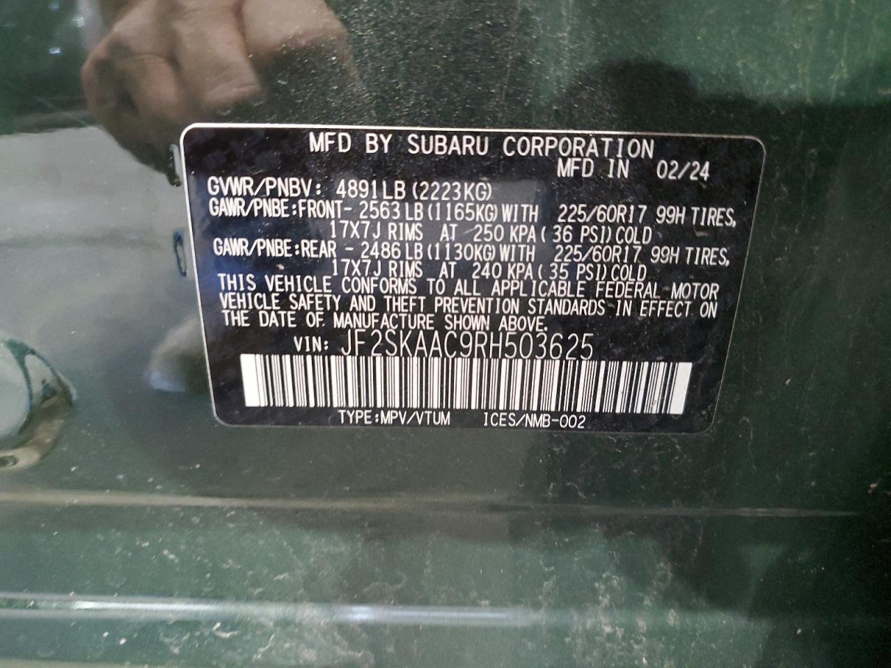 2024 SUBARU FORESTER