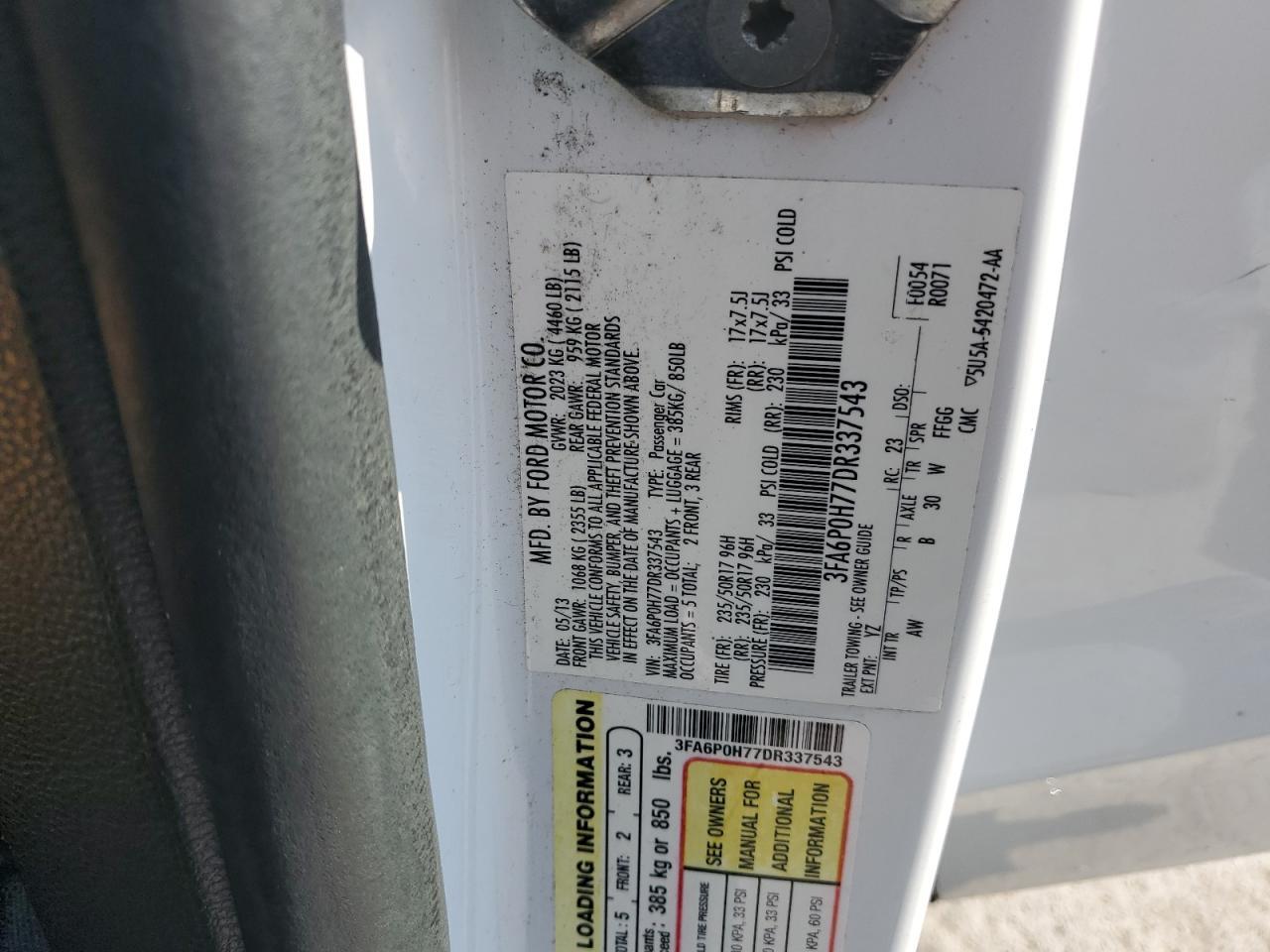 2013 FORD FUSION
